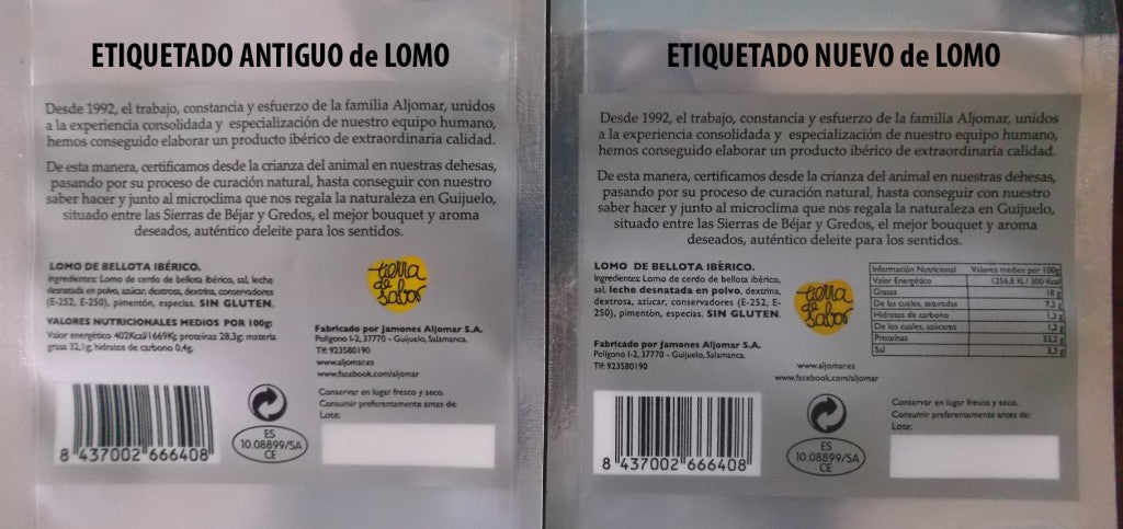Adaptamos el etiquetado al nuevo reglamento de la UE 1169/2011