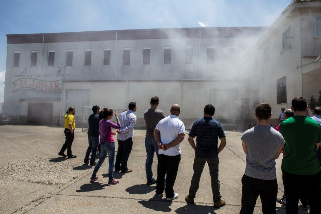 ¿Fuego en Jamones Aljomar?