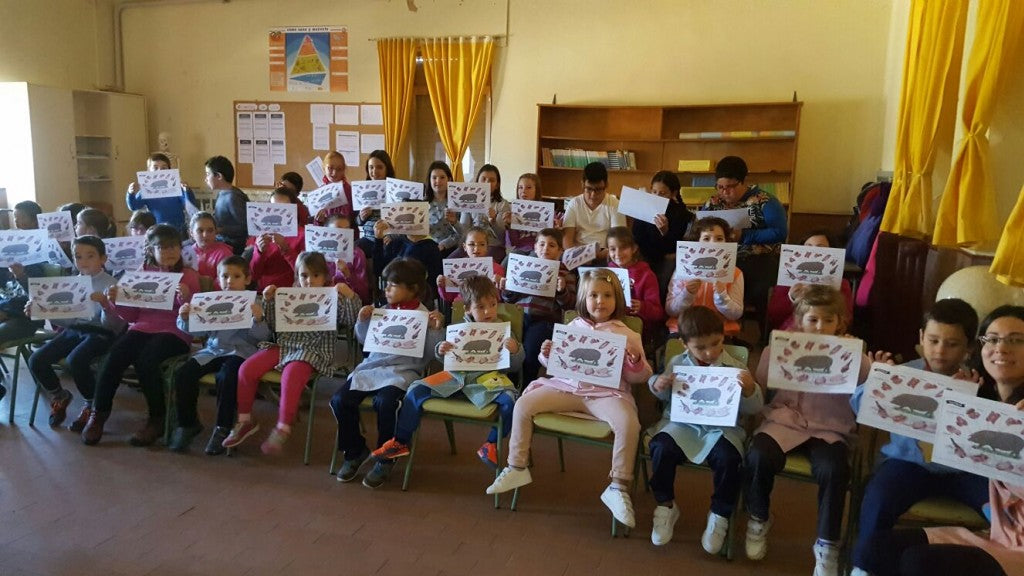 La cultura de ibérico llega al colegio de Villavieja de Yeltes gracias a Aljomar
