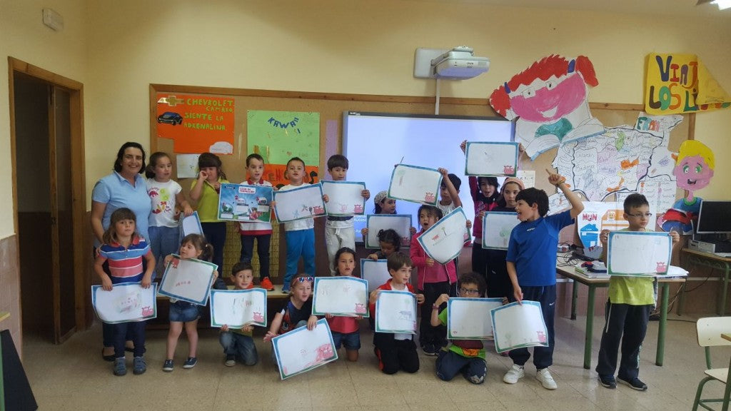 Visita a los peques del cole de Calzada de Valdunciel