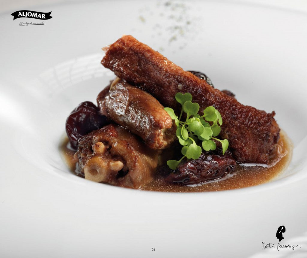 Guiso de Rabo de Cerdo Ibérico Aljomar con ciruelas