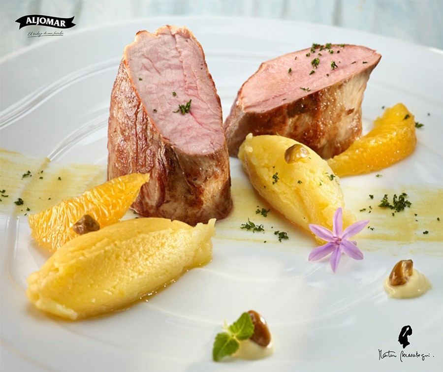 Solomillo de cerdo ibérico Aljomar con patatas asadas