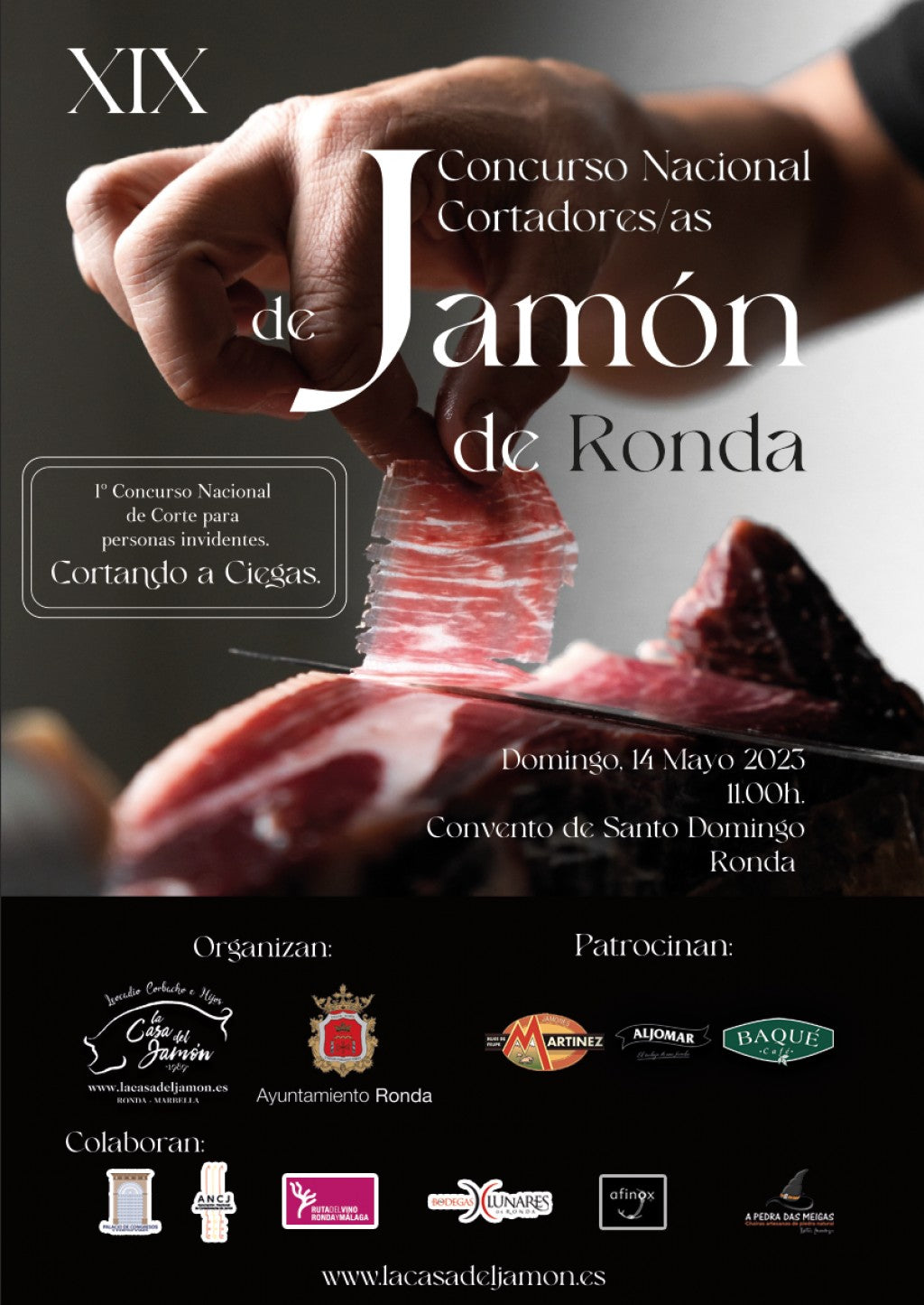 El Concurso de Cortadores de Jamón de Ronda incluye a profesionales invidentes