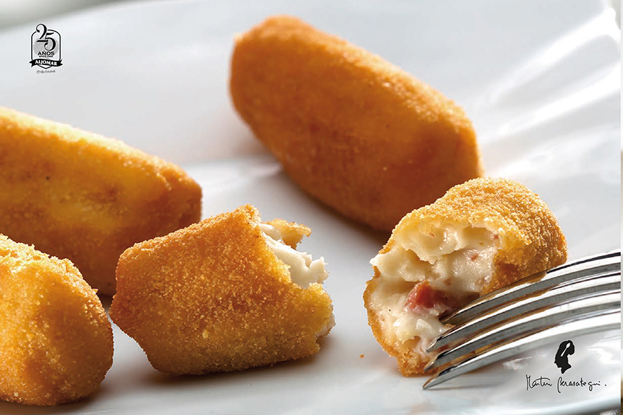 croquetas con taquitos de jamón