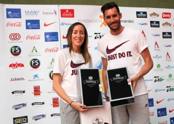 Aljomar con Rudy Fernández en el Campus de basket de Salamanca